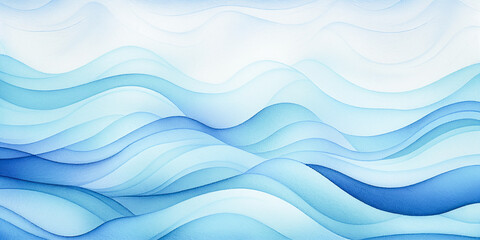 Fototapeta premium Blue wave abstract winter snow background for copy space text. White teal ocean wavy texture, flowing motion. Snowy winter holiday season or water wave illustration. Mobile web new year backdrop.