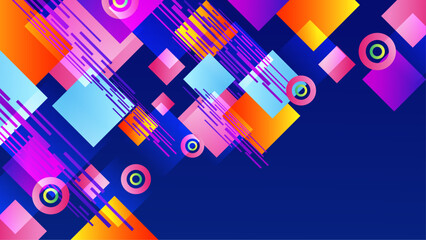 Colorful vector abstract gradient background with geometric shapes