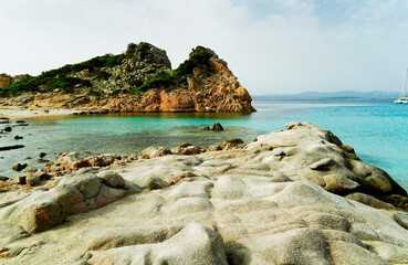 Panorama dell'Isola di Spargi. Arcipelago della Maddalena. Sardegna, Italy