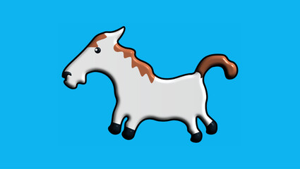 Cartoon Cute horse for children