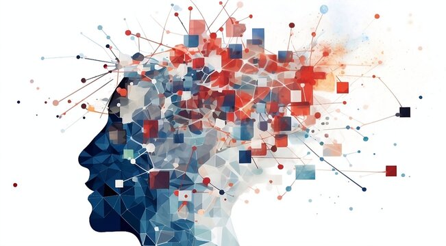 Silhouette of a male head Mental health relative brochure