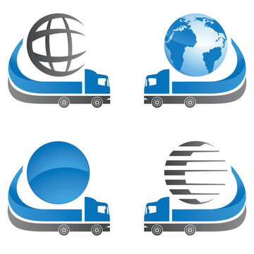 Transport, Spedition, Logistik - Logo Design - LWK mit Erdball