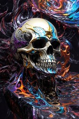 fractal skull background