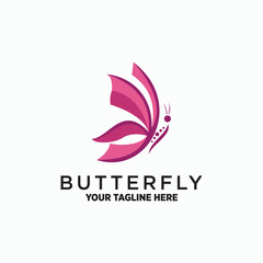 Vector butterfly logo design vector for maternity style with creative unique concept