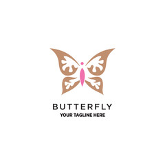 Vector butterfly logo design vector for maternity style with creative unique concept