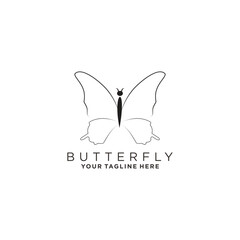 Vector butterfly logo design vector for maternity style with creative unique concept