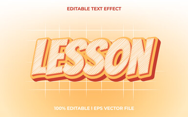 lesson 3d text effect with bright theme. typography for products tittle