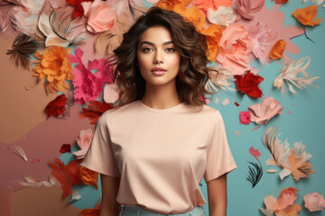 Fototapeta premium Young and beautiful stylish woman.
