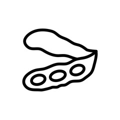 Edamame vegetables icon with black outline style. vector, edamame, food, icon, bean, soy, green. Vector Illustration