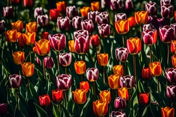 Fototapeten red and yellow tulips © Hameed