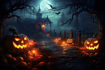 Fototapeta na wymiar Halloween night background