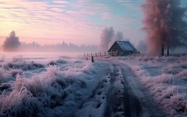 Morning winter landscape 