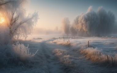 Obraz na płótnie Canvas Morning winter landscape 