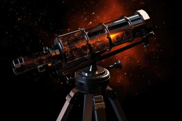 Telescope on the background of the galaxy.