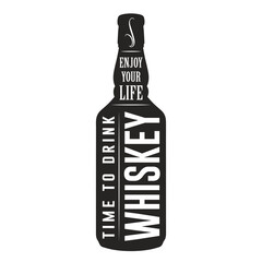 Alcoholic drink whiskey element monochrome
