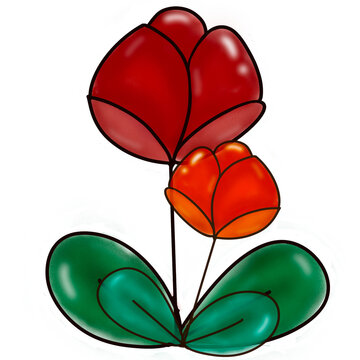 flowers in Autumn or cute tulib