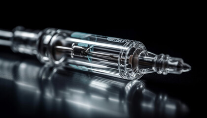 Addiction industry Nicotine liquid in glass bottle, healthcare equipment generated by AI