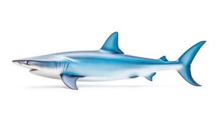 Fototapeta premium Blue shark (Prionace glauca) on white background