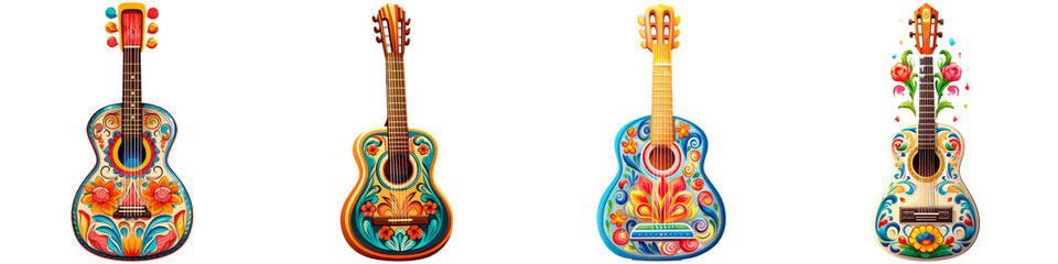Guitar with flowers for the Day of the Dead in Mexico.