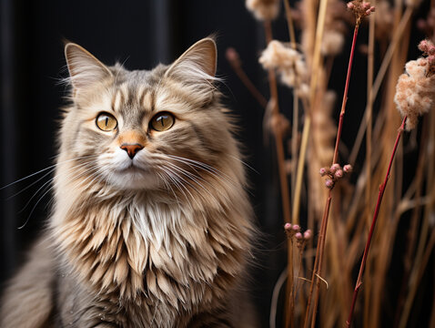 portrait of a cat UHD wallpaper Stock Photographic Image