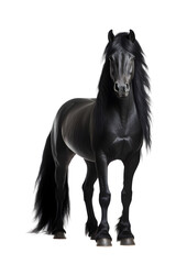 black horse isolated