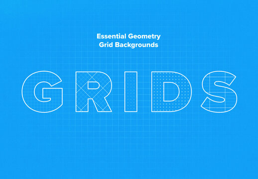 Essential Geometry Grid Backgrounds with Generative AI in Preview