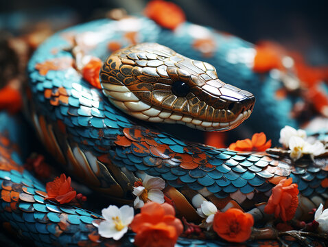 snake in a basket UHD wallpaper Stock Photographic Image