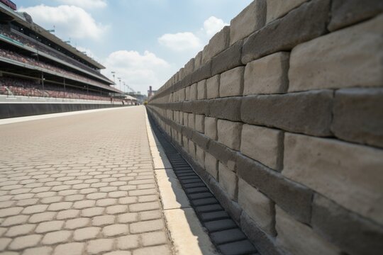 Brickyard prepares for the Indy 500 and Brickyard 400 with social distancing. Yard, bricks, Indianapolis, motor, speedway, IMS, race. Generative AI