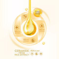 ceramide from rice extract serum Skin Care Cosmetic