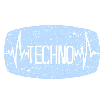 Techno Heartbeat EKG Frequency Pulse Fun Music Party DJ Club