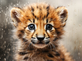 Obraz premium tiger in the snow UHD wallpaper Stock Photographic Image