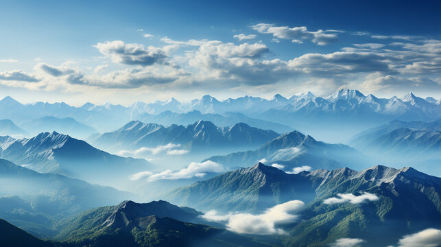 Mountain Range Aerial View