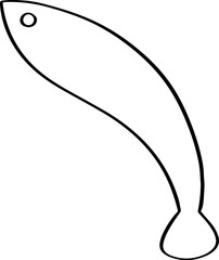 cartoon fish drawing illustration.