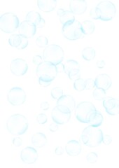 Blue bubbles in a white background