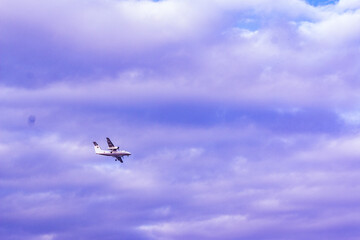 Fototapeta na wymiar airplane flying in the sky transport on the air in-Kenya East Africa clouds nature sun