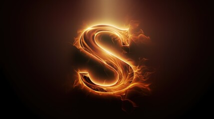 Fototapeta premium Close-up of a 3D letter S in natural lighting against a clean background. High-quality stock photo with realistic face, isolated object. Modern, minimal design symbolizing simplicity.