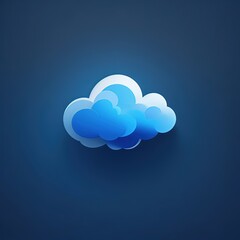 blue cartoon cloud with a cloud design 