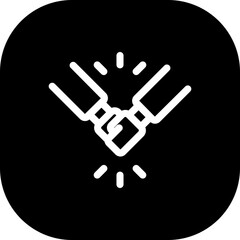 Partnership education icon with black filled line outline style. partnership, team, business, people, line, handshake, teamwork. Vector Illustration