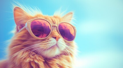 Fototapeta premium cat with glasses