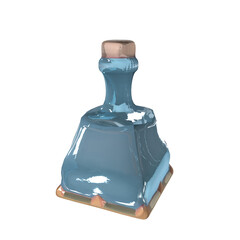 Blue Potion Isolated On Transparent Background