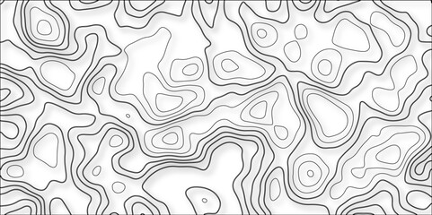 Topographic map lines, contour background. Background of the topographic map. Topographic map lines, contour background. Modern design with White background with topographic wavy pattern design.paper 