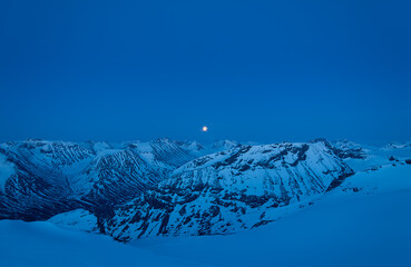 Jotunheimen at night, late May. Full moon.