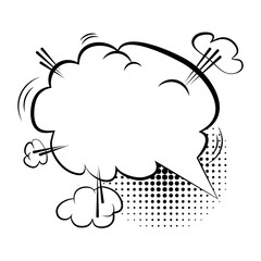 Empty comic style speech buble.Design elements for poster, t shirt, banner. Vector