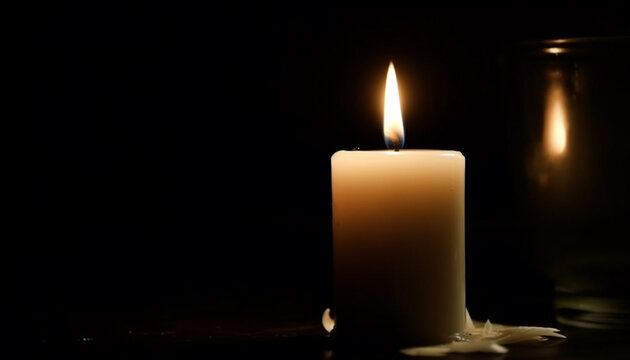 flame candle light wax with aroma and scent generated by AI