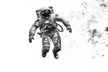 Creative Hand-Drawn Cartoon Illustration of astronaut