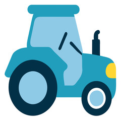 toy tractor isolated on white background