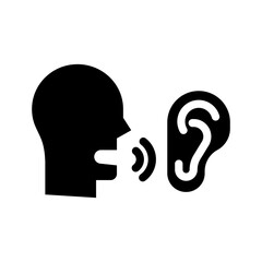 gossip solid icon illustration vector graphic