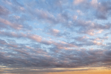 Obraz premium abstract background of dramatic cloudy sunset sky blue hour