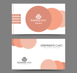 Business card. Double-sided business card design. Corporate and individual corporate style template
