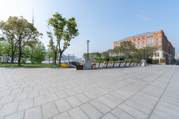 Naklejka premium shanghai city skyline